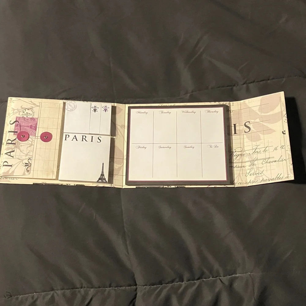 Paris Themed Magnetic Weekly To-Do Pad & Page Tabs (2010)